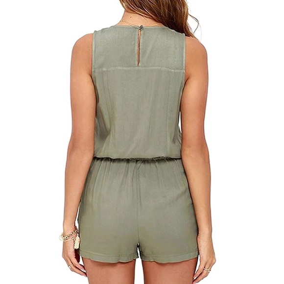 ❗️LAST ONE❗️Army Green Utility Romper [N] - Picture 6 of 6